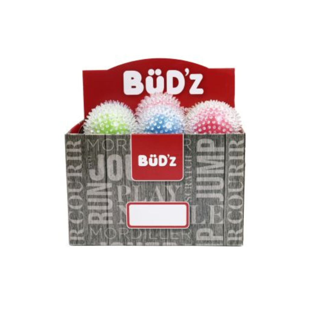 Bud'z | Balle à pointe transparente en caoutchouc (couleurs variées)