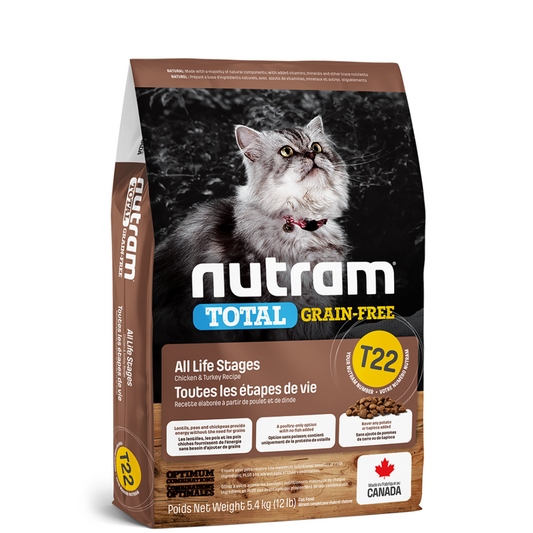Nutram | T22 Chat, Poulet et dinde, sans grains