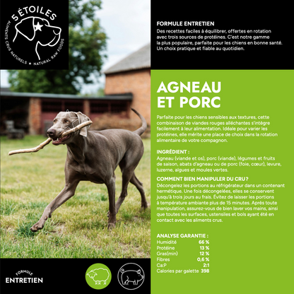 5 ÉTOILES | Agneau et porc 10lbs