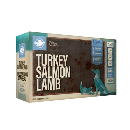 BIG COUNTRY RAW | Mélange Dinde Saumon Agneau 4lbs