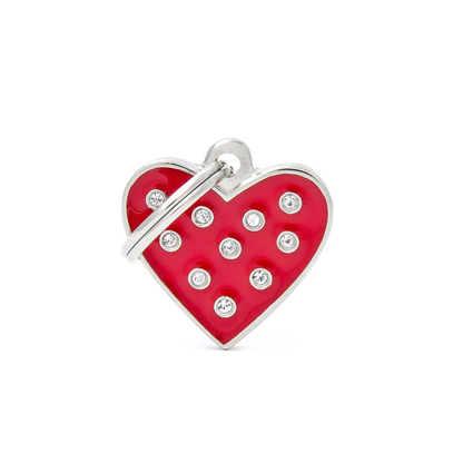 MY FAMILY | Collection Chic, médaille coeur strass