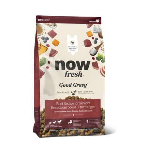 NOW FRESH | Good Gravy grains anciens au boeuf chien âgé