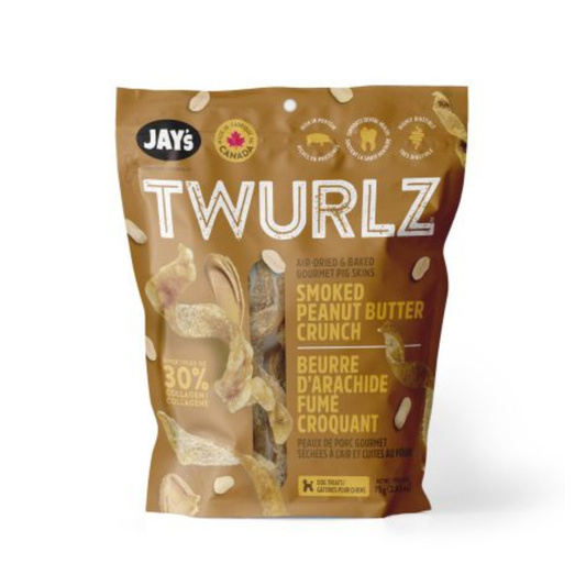 JAY'S | Twurlz, morceaux de peau de porc au beurre d'arachides fumé 75g