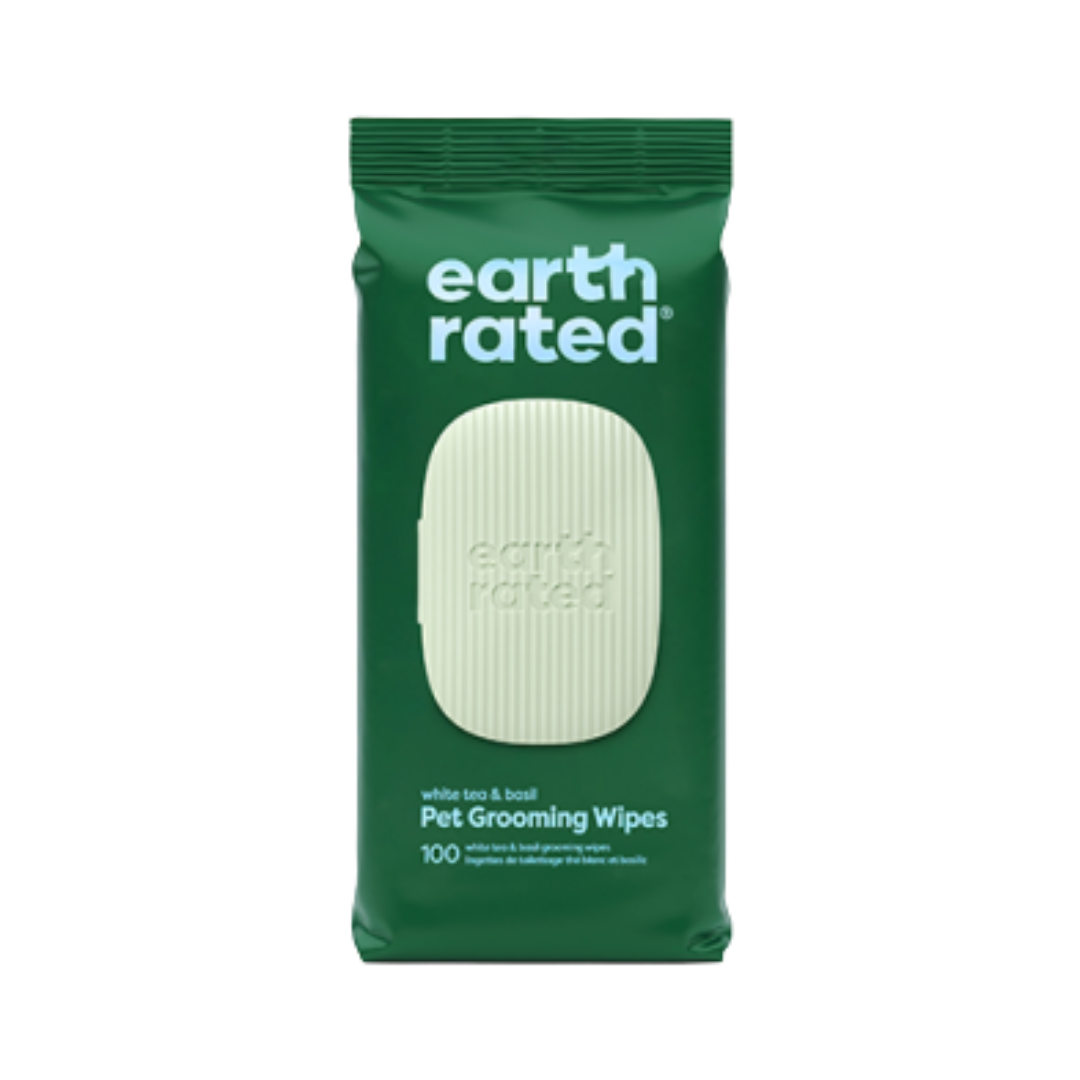 EARTH RATED | Lingettes thé blanc & basilic 100 unités