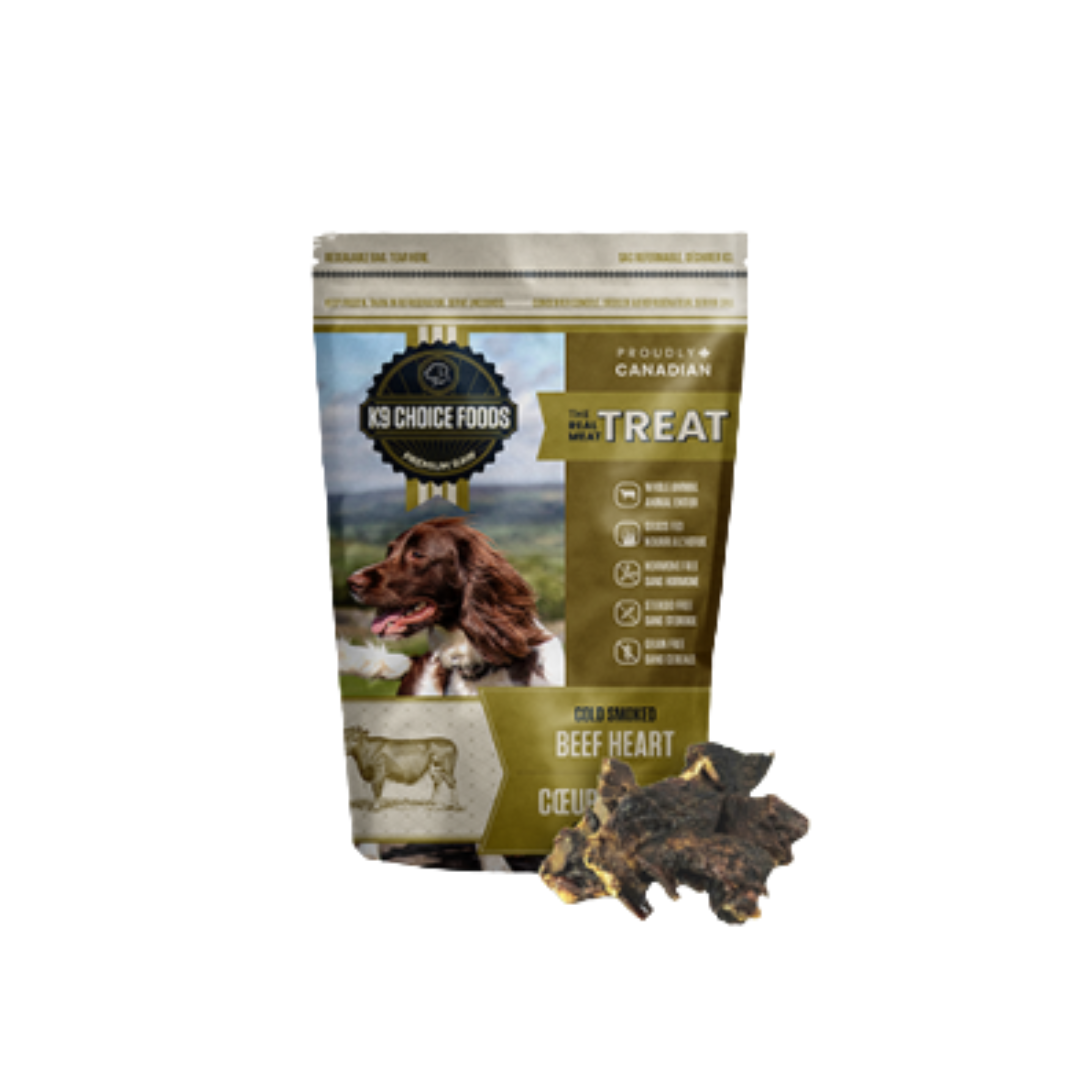 K9 CHOICE | Gâteries coeur de boeuf fumé 227g