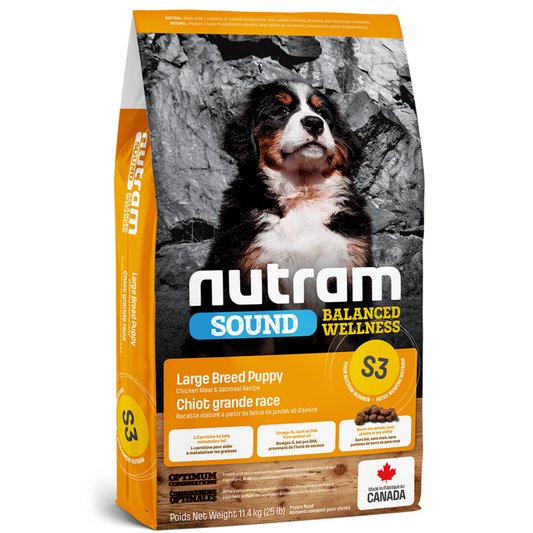 NUTRAM | S3 Chiot grande race au poulet 11.36 kg