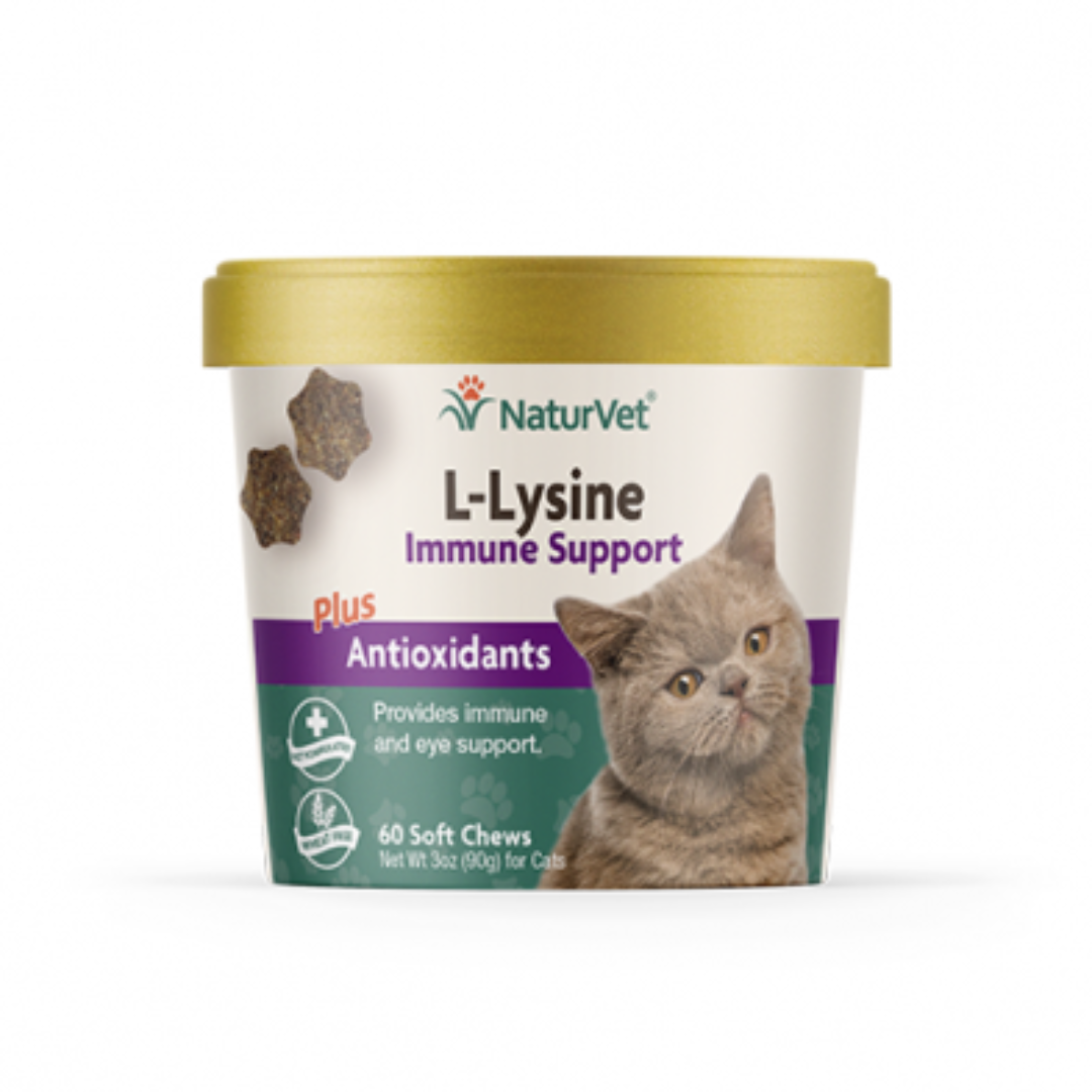 NATURVET | Chat support immunitaire L-lysine 60unités