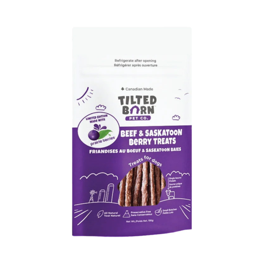 TILTED BARN | Bâtons au boeuf et aux baies de Saskatoon 100g