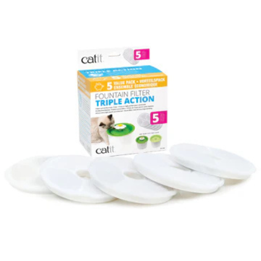 CATIT | Filtre triple action, Paquet de 5