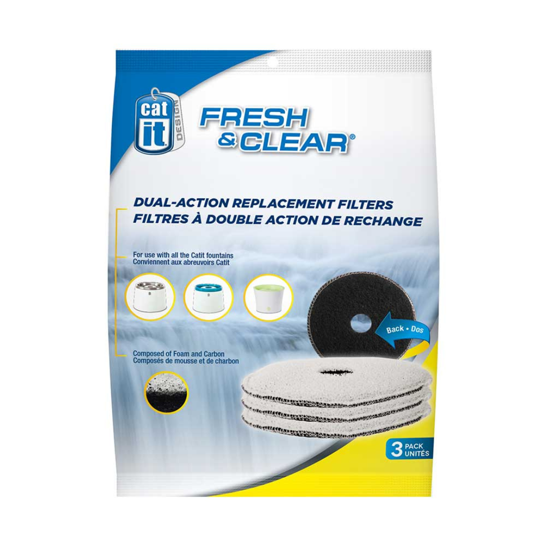 CATIT | Filtre charbon/mousse 3pqt