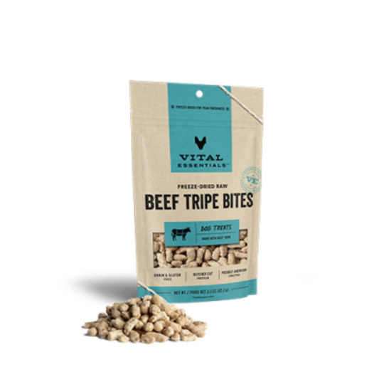 VITAL ESSENTIALS | Bouchées tripes de boeuf lyophilisées 2.3 oz