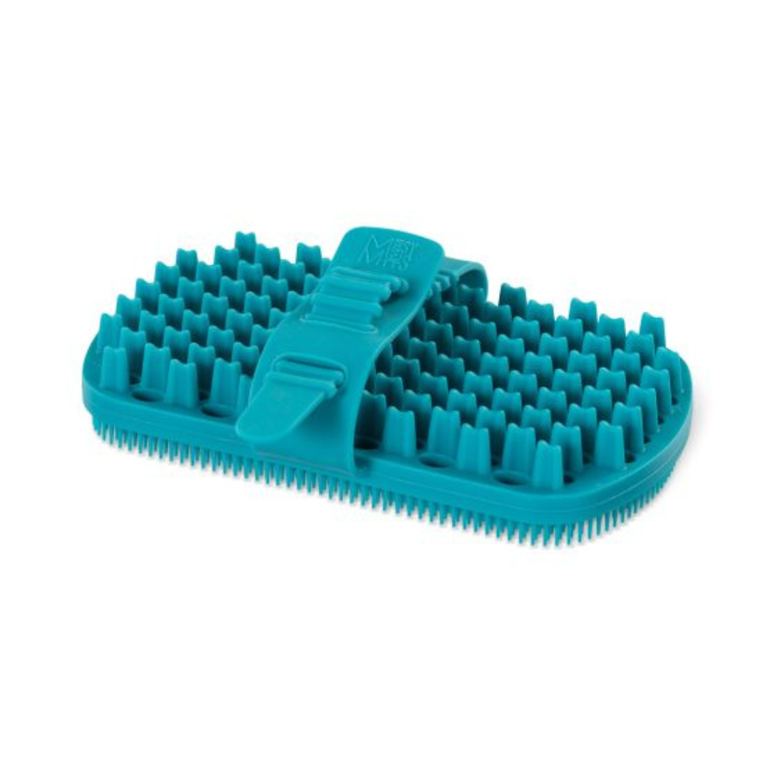 MESSY MUTTS | Brosse à double face en silicone bleue