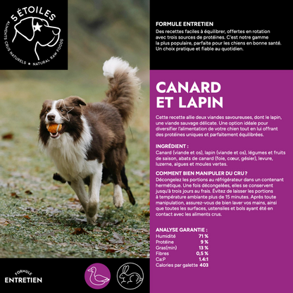 5 ÉTOILES | Canard et lapin 10lbs