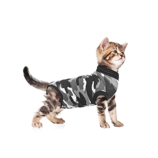 SUITICAL | Pyjama post chirurgie camouflage pour chat