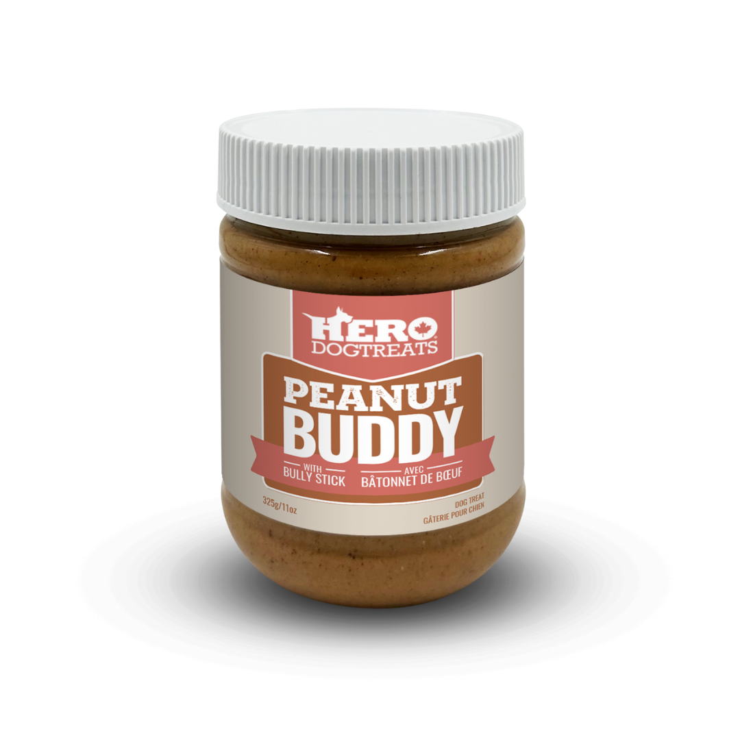 HERO TREATS | Beurre arachides avec Bully stick 11oz