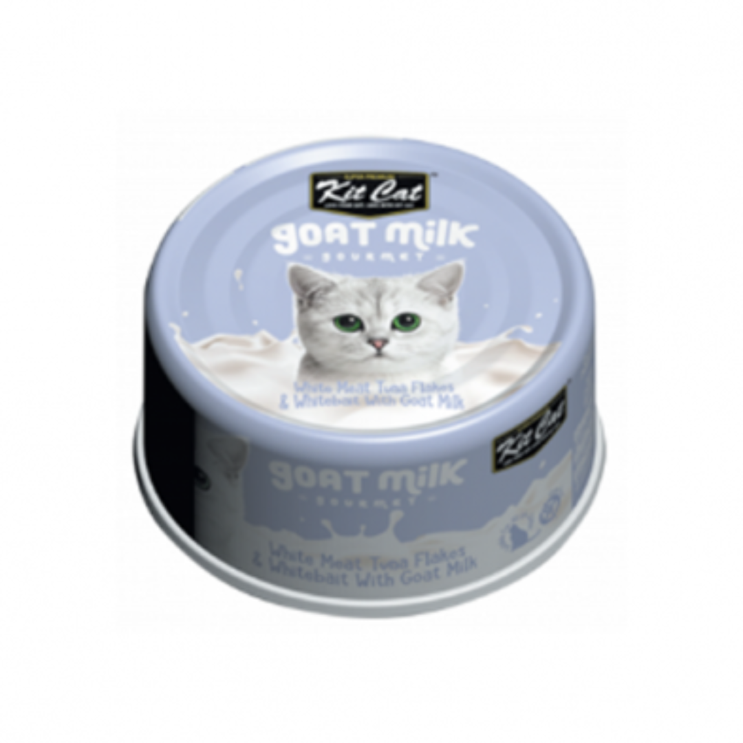 KIT CAT GOAT MILK GOURMET | Chat, Lait de chèvre, thon et blanchaille 70g
