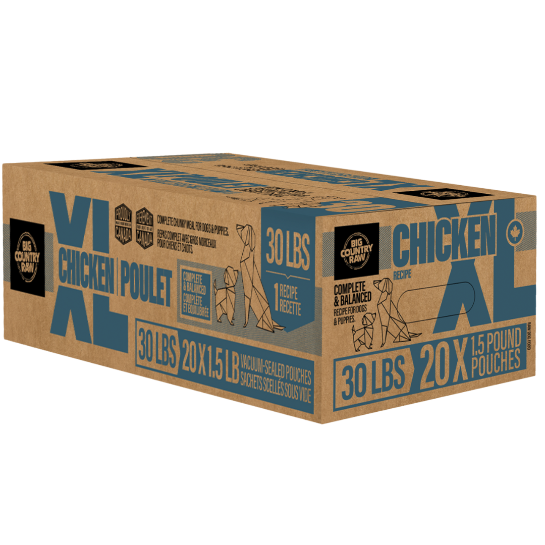 BIG COUNTRY RAW | Boite poulet XL 30lbs