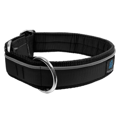 NAHAK | Collier noir pour chien - rembourré avec réflecteur. Nature Animale, votre référence en alimentation animale et sport canin à Mascouche.