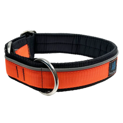 NAHAK | Collier orange pour chien - rembourré avec réflecteur. Nature Animale, votre référence en alimentation animale et sport canin à Mascouche.