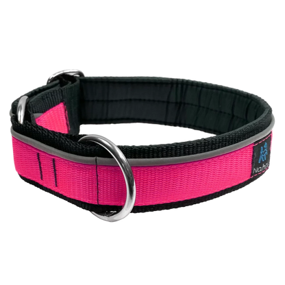 NAHAK | Collier rose fluo pour chien - rembourré avec réflecteur. Nature Animale, votre référence en alimentation animale et sport canin à Mascouche.