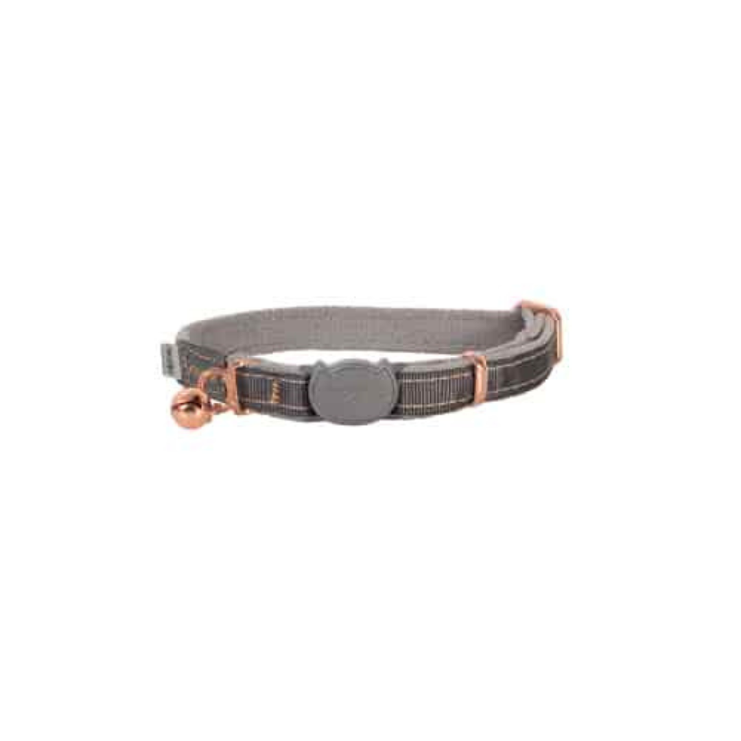 Le collier de sécurité Rogz UrbanCat gris est recommandé pour un usage quotidien et l'identification. Nature Animale, votre référence en alimentation et sports canin à Mascouche.