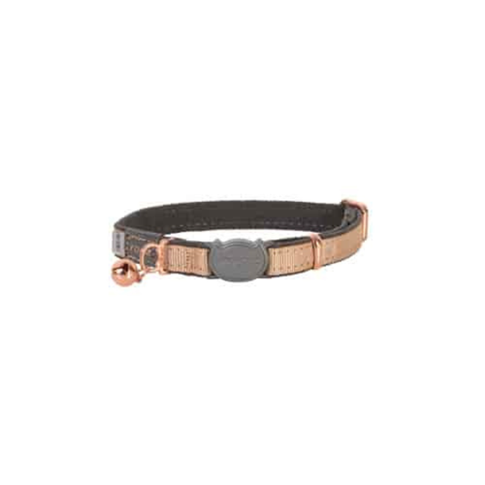 Le collier de sécurité Rogz UrbanCat or est recommandé pour un usage quotidien et l'identification. Nature Animale, votre référence en alimentation et sports canin à Mascouche.