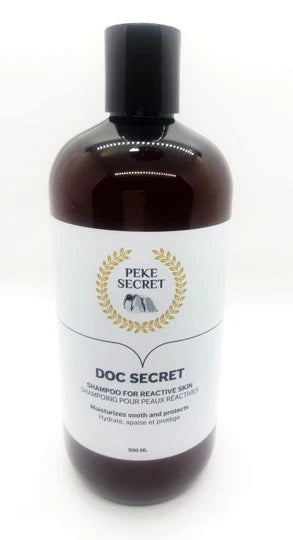 PEKE SECRET | Shampoing naturel pour chien et chat DOC SECRET. Nature Animale, votre référence en alimentation animale et sport canin à Mascouche.