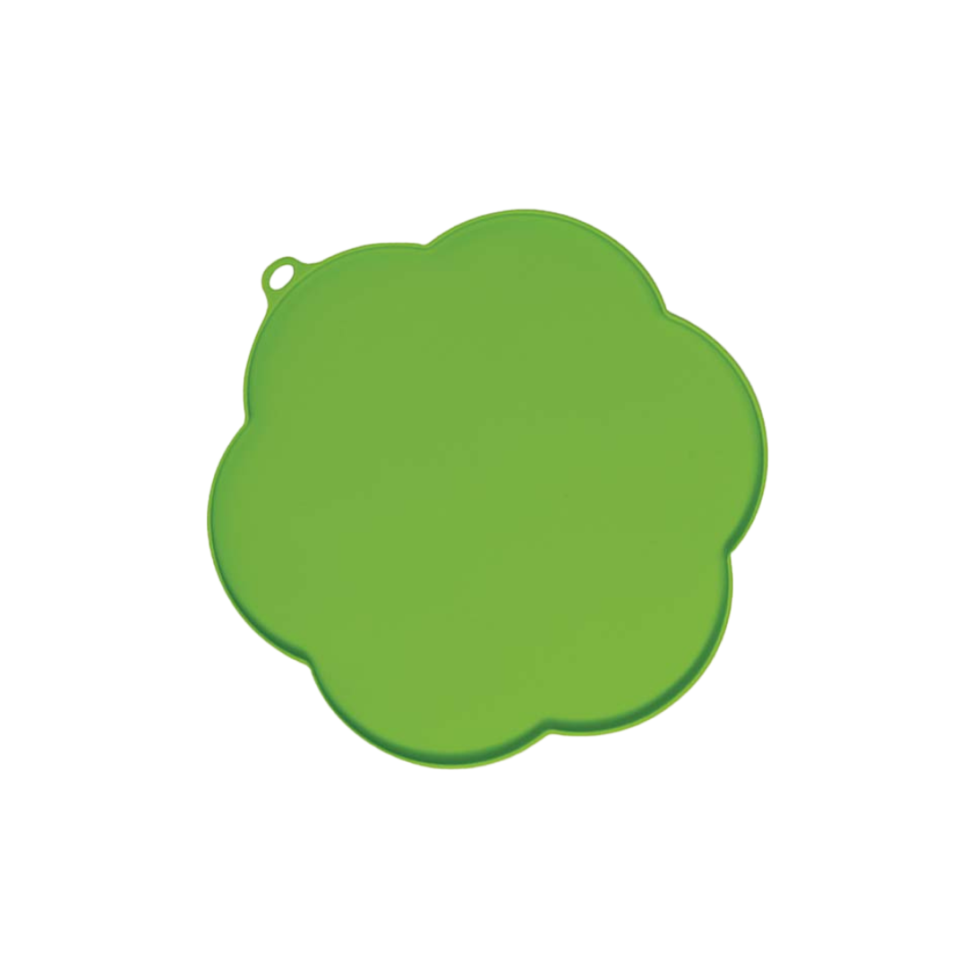 Napperon en silicone en forme de fleur pour contenir les dégâts de nourriture et d’eau. Nature Animale, votre référence en alimentation et sports canin à Mascouche.