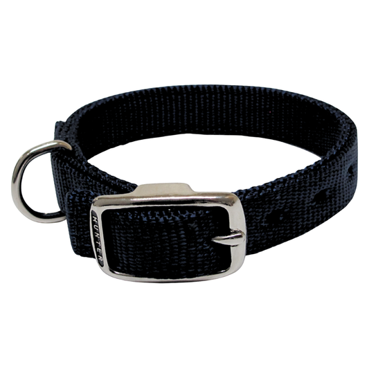 Collier avec boucle de métal et un anneau en ''D'' permettent un ajustement rapide et une attache solide. Nature Animale, votre référence en alimentation et sports canin à Mascouche.