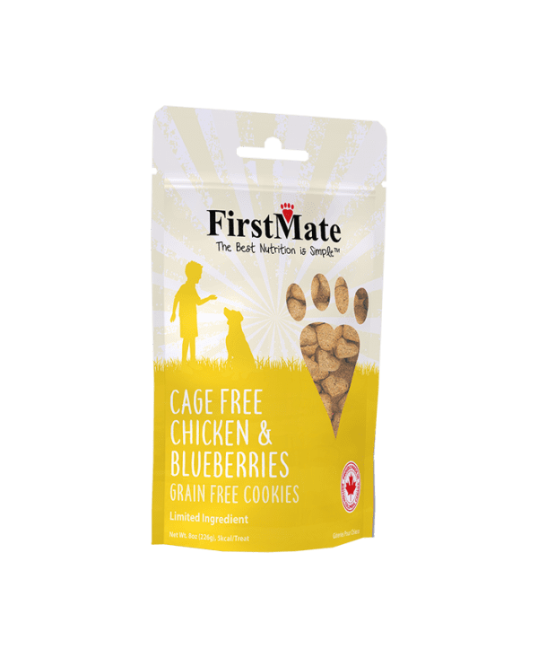 FIRSTMATE | Gâteries poulet bleuet. Nature Animale, votre référence en alimentation animale à Mascouche.