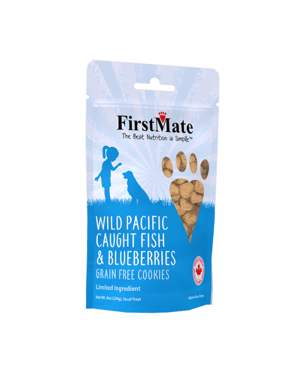FIRSTMATE | Gâterie poisson pacifique bleuet. Nature Animale, votre référence en alimentation animale à Mascouche.