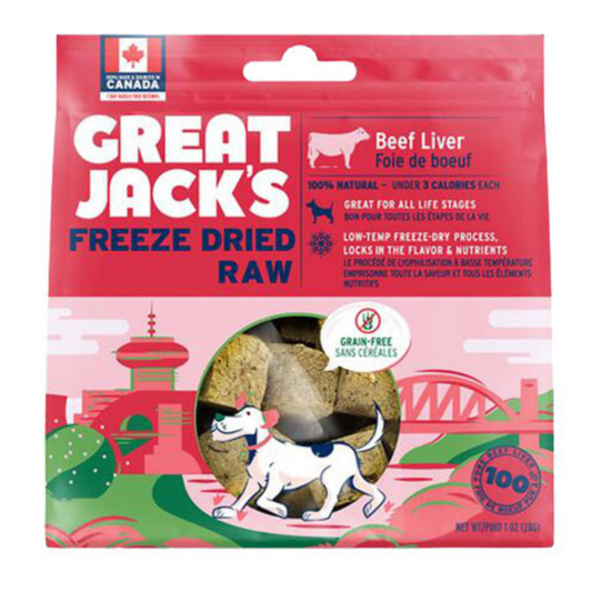 GREAT JACK'S | Gâteries foie de boeuf lyophilisé 14 oz