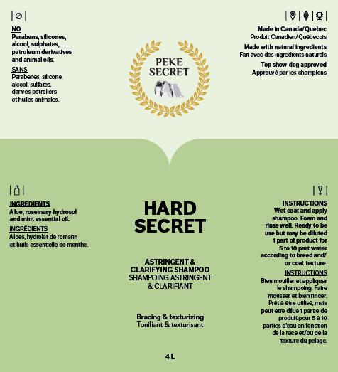 PEKE SECRET | Shampoing naturel pour chien HARD SECRET. Nature Animale, votre référence en alimentation animale et sport canin à Mascouche.