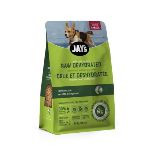 JAY'S | Nourriture crue et déshydratée pour chien, recette à l'agneau