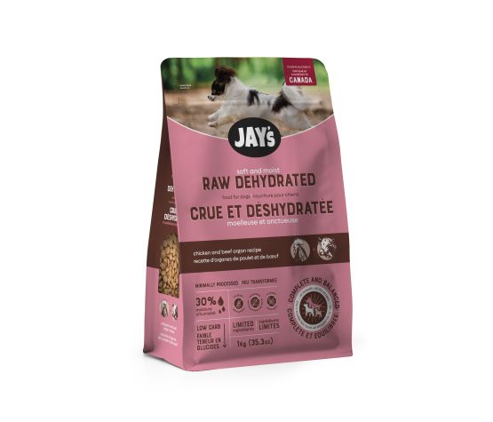 JAY'S | Nourriture crue déshydratée poulet boeuf 1kg. Nature Animale, votre référence en alimentation animale à Mascouche.