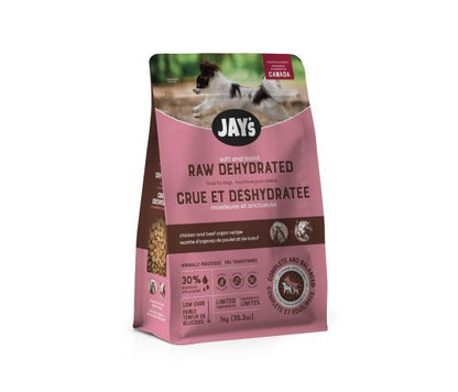 JAY'S | Nourriture crue déshydratée poulet boeuf 1kg. Nature Animale, votre référence en alimentation animale à Mascouche.