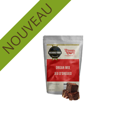 K9 CHOICE | Mélange d'organes de bœuf 3lbs chien
