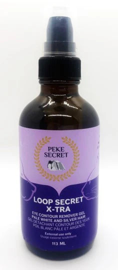 PEKE SECRET | Gel détachant contour des yeux LOOP SECRET X-TRA. Nature Animale, votre référence en alimentation animale et sport canin à Mascouche.