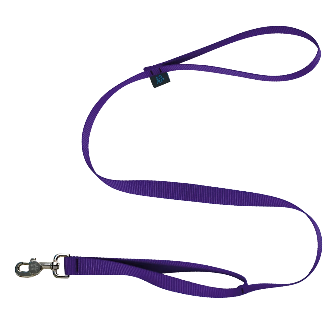 NAHAK | Laisse mauve pour chien quatre pieds - double poignée. Nature Animale, votre référence en alimentation animale et sport canin à Mascouche.