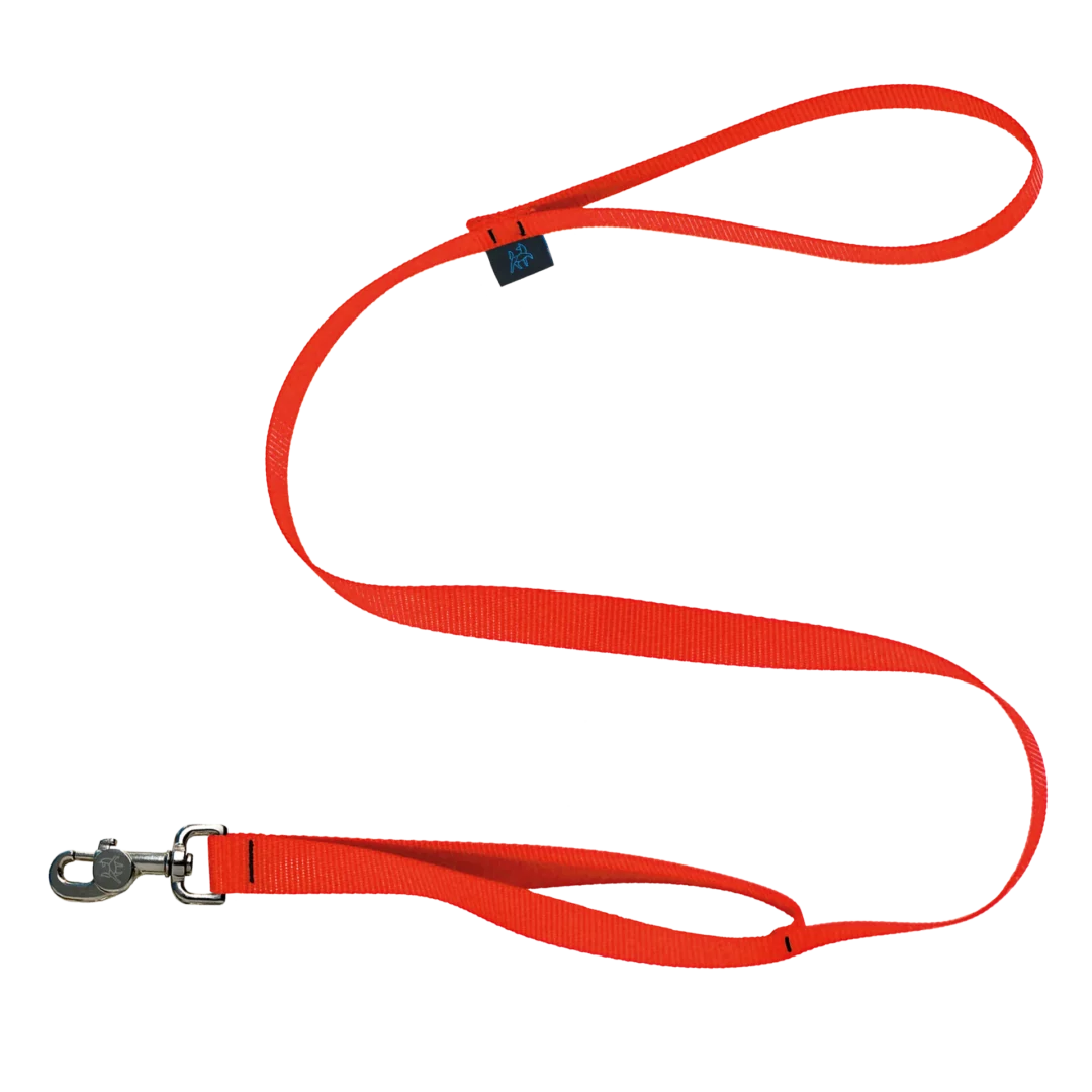 NAHAK | Laisse orange pour chien quatre pieds - double poignée. Nature Animale, votre référence en alimentation animale et sport canin à Mascouche.