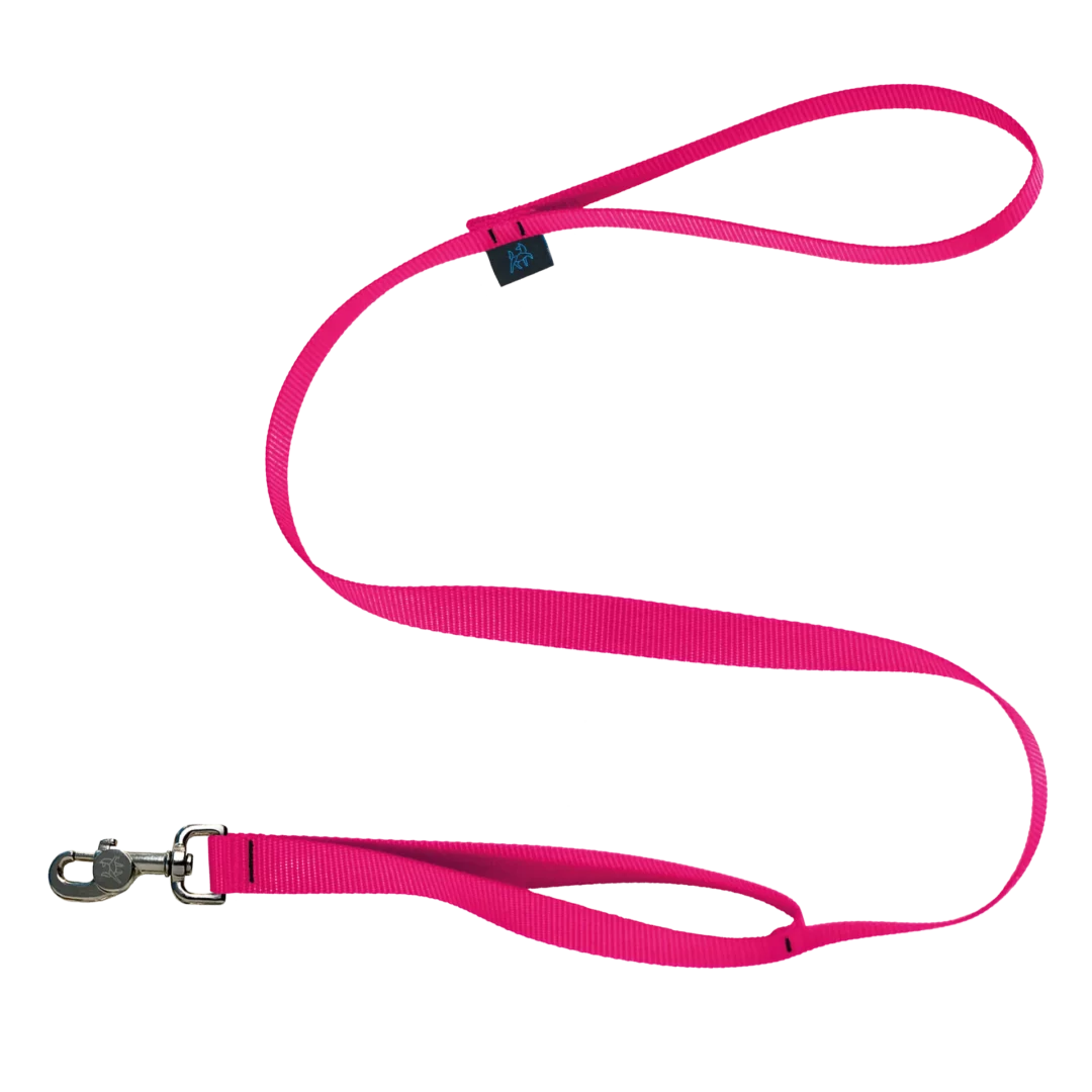 NAHAK | Laisse rose pour chien quatre pieds - double poignée. Nature Animale, votre référence en alimentation animale et sport canin à Mascouche.