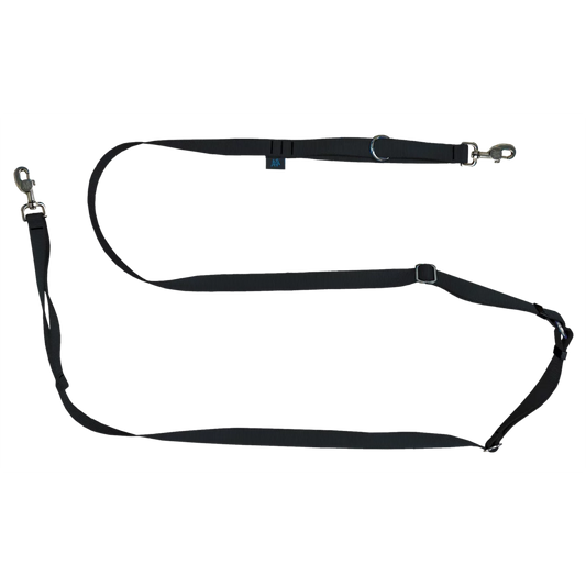 NAHAK | Laisse noire pour chien - multifonction ajustable. Nature Animale, votre référence en alimentation animale et sport canin à Mascouche.