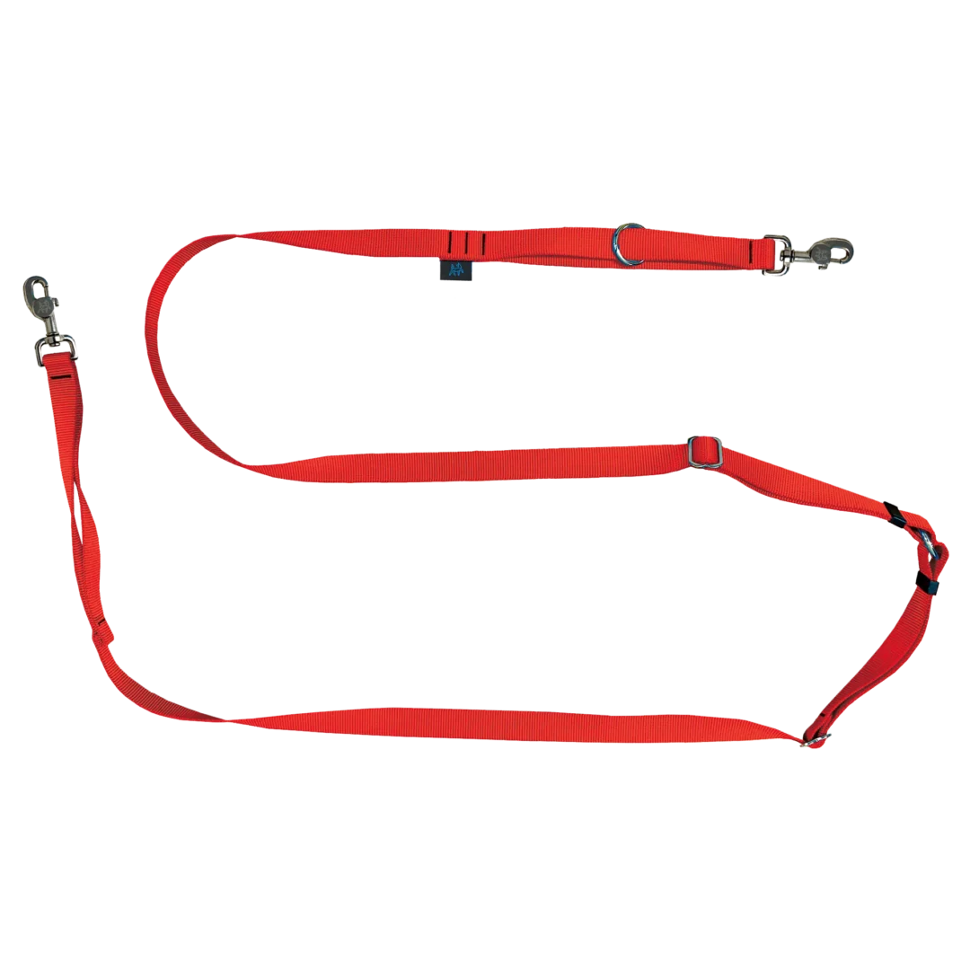 NAHAK | Laisse orange pour chien - multifonction ajustable. Nature Animale, votre référence en alimentation animale et sport canin à Mascouche.