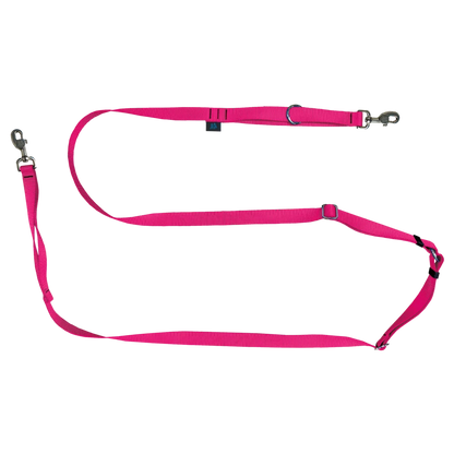 NAHAK | Laisse rose pour chien - multifonction ajustable. Nature Animale, votre référence en alimentation animale et sport canin à Mascouche.