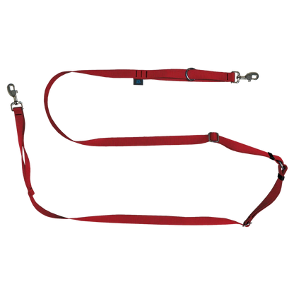 NAHAK | Laisse rouge pour chien - multifonction ajustable. Nature Animale, votre référence en alimentation animale et sport canin à Mascouche.