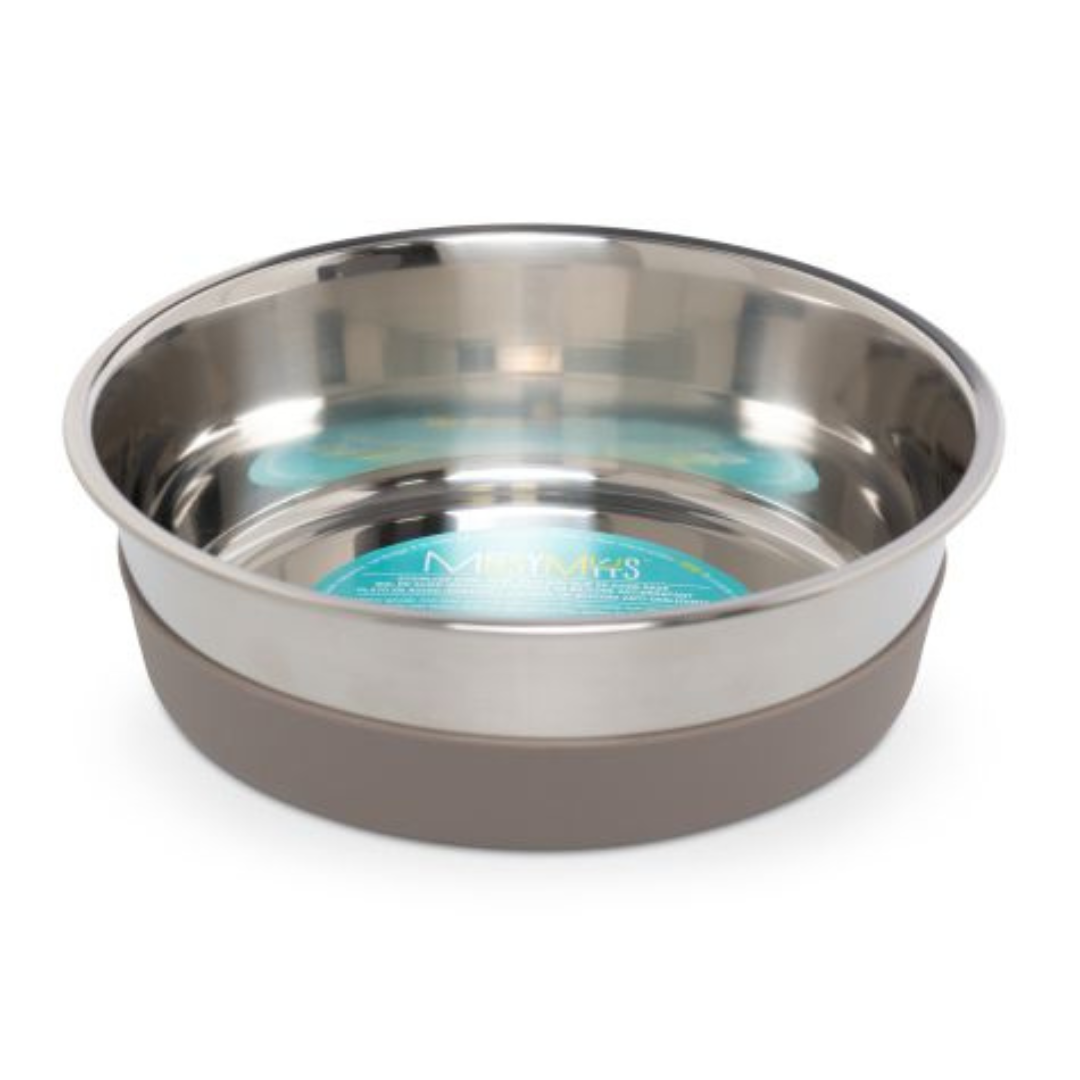 MESSY MUTTS | Bol inox. base silicone gris