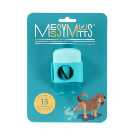 MESSY MUTTS | Distributeur de sacs bleu