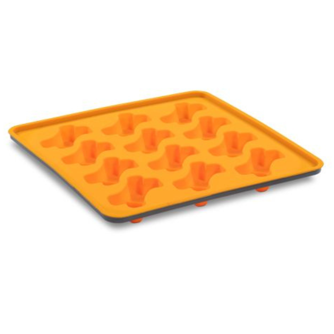 MESSY MUTTS | Moule à friandise en silicone avec cadre - 12 os orange
