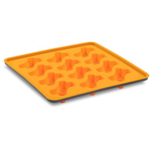 MESSY MUTTS | Moule à friandise en silicone avec cadre - 12 os orange