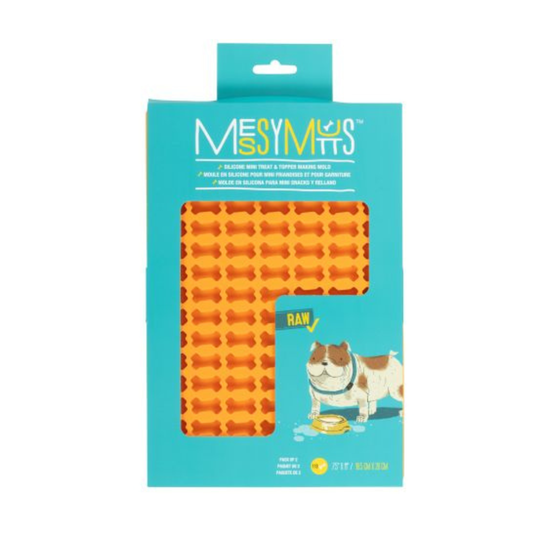 MESSY MUTTS | Moules à mini friandises en silicone, paquet de 2